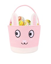 Large Easter Basket for Kids Boys Girls Baby Cute Bunny Basket with Rabb... - £30.10 GBP