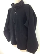 Diehl Mens L Black Hiking Camp Vtg USA Made Zip Front Fleece Jacket - £7.77 GBP