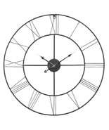 Round 24-inch Metal Wall Clock with Roman Numerals - $143.49