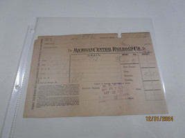 Michigan Central Railroad Grain Freight Bill Sept 23 1893 Ephemera - $65.00