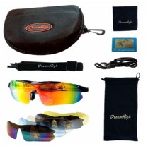 D&amp;H Bike Professional Polarized Cycling Glasses Sports Sunglasses UV400 5 Lens - £39.95 GBP