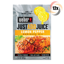 12x Packet Weber Just Add Juice Lemon Pepper Marinade Mix 1.12oz | Fast ... - £19.98 GBP