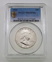 1960 50C Franklin Half Dollar Graded by PCGS as MS65 FBL - €164,76 EUR