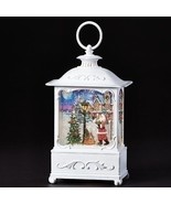 9&quot;H LIGHTED SWIRL LANTERN WITH SANTA &amp; LAMPPOST, PRINTED BG - $162.41 CAD