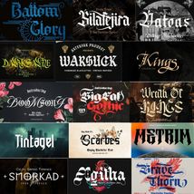 Special Gothic Fonts 100+ Bundle Procreate Commercial Use Instant Download - $5.99