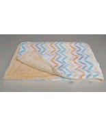Little Miracles Chevron Yellow Orange Aqua Gray Zig Zag Baby Blanket  - €55,01 EUR
