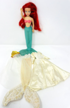 Vintage Tyco Ariel The Little Mermaid Doll Wedding Dress Set Tail - £23.97 GBP