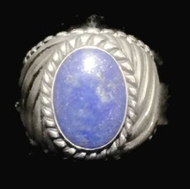 Blue Lapis Lazuli Ring Pollack Vintage Southwest Sterling Silver Ring Si... - £66.19 GBP