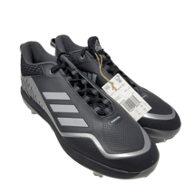Adidas Mens Size 11.5 Icon 7 Dripped Out Baseball Cleats Black Silver H00998 New - $43.06