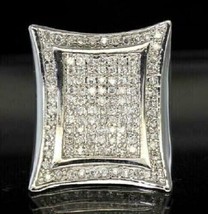 1.50Ct Taglio Rotondo Diamanti Finti Uomo Pinky Fede Nuziale 14K Bianco Dorato - £104.03 GBP