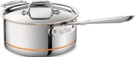 All-Clad 3-QT Copper Core 5-Ply Bonded Sauce pan W/Lid. - £101.26 GBP