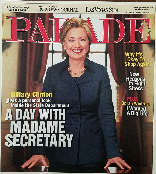 Primary image for HILLARY CLINTON, Ophra Winfrey & Tyler Perry @ PARADE Magazine  Oct 25, 2009
