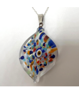 Murano Glass, Handcrafted Unique Jewelry, Big Size Pendant &amp; 925 Sterlin... - $67.95 CAD