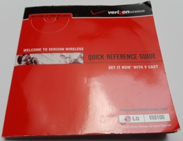 Verizon LG VX8100 Quick Reference Guide with CD-ROM - $11.08 CAD