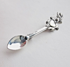LANG VINTAGE 925 STERLING SILVER CHERUB ANGEL SOUVENIR SPOON PIN BROOCH - $711.52 MXN