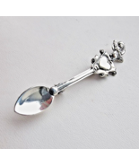 LANG VINTAGE 925 STERLING SILVER CHERUB ANGEL SOUVENIR SPOON PIN BROOCH - €33,37 EUR