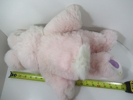 MTY Large Pink Plush Bunny Rabbit Satin bow Pastel Colorful Rainbow Feet dandee - $49.49