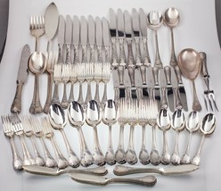Christofle Silverplate Flatware Set in Marly Pattern 119 Pieces Gorgeous - £5,913.11 GBP