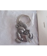 Longaberger SANTA BEAR Danforth Pewter USA Tie On Christmas Holidays USA... - $20.90