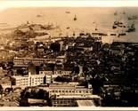 Vtg 1920s Sepia Real Photo RPPC Kobe Japan Harbor w Ships General View A... - $11.83