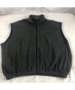 King Louie Size Mens Gray Fleece Zip Front Vest Size XL - $264.16 MXN