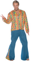 UNDERWRAPS Men&#39;s 1960s Fun Retro Hippie Costume-Boogie Down, Multi, One Size - £94.67 GBP
