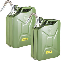 VEVOR Oil Can 5.3 Gal / 20L Jerry Can with Flexible Spout 2PCS Green - £92.70 GBP