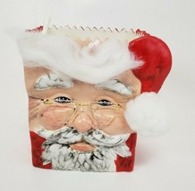 Santa Claus Ceramic Gift Bag Christmas Decor 5x6.5&quot; - $15.00