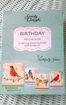 Box of 12  BIRTHDAY Greeting Cards, Beautiful Song Birds - £5.54 GBP