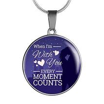 Express Your Love Gifts When I&#39;m with You Circle Necklace Stainless Steel or 18k - £35.00 GBP
