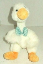 Vintage Russ Soft Pets White Gilbert Goose &amp; Bowtie 7&quot; Stuffed Plush Animal Toy - £16.49 GBP