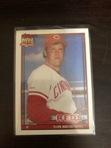 Tom Browning Cincinnati Reds 1991 Topps &quot;40 Years Of Baseball&quot; Card #151 - £0.98 GBP