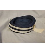 Vintage Navy &amp; White Sailor Styled Women&#39;s Hat - £7.03 GBP