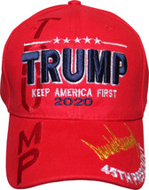 Embroidered In Shadow Trump 2020 Keep America Great Red Hat Baseball Cap New! - £10.38 GBP