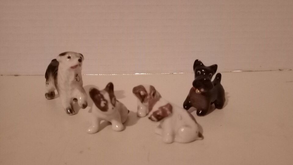 VNTG Lot of Small Porcelain Dogs Scottie dog, Some Stamped Japan, 1 Brok... - $10.44