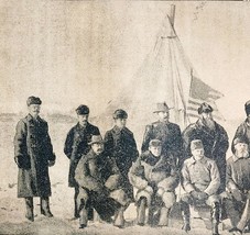 1891 Officers At Fort Keogh Plate Print Victorian Indian Wars History F6H - $29.99