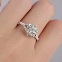 Rich 2.10Ct Round Cut CZ 925 Sterling Silver Engagement Wedding Valentine&#39;s Ring - £87.11 GBP