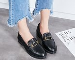 Ion women s shoes retro loaferflate small leather shoes light mouthed single shoes thumb155 crop