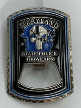 Maryland State Police 100 Years Bottle Opener Skull 1921 Police Challeng... - $64.35