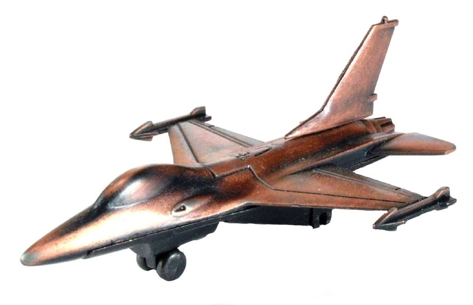 F-16 Fighter Die Cast Metal Collectible Pencil Sharpener - $7.99