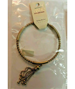 Mia Collection Gold Tone Round Dangle Sold Bracelet New in Package - £4.71 GBP