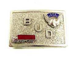 Vintage Bud Safe Driver Belt Buckle By Hook Fast Reg Us Pat. Off. 32217 - £18.37 GBP