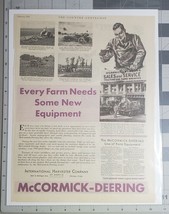 February 1930 McCormick-Deering Farm Tractor Advertisement - £18.30 GBP