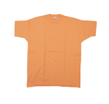 NOS Vtg 90s Rockabilly Streetwear Blank Short Sleeve T-Shirt Orange USA Mens 2XL - £23.33 GBP