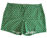 Crown &amp; Ivy Green, Blue and White Print Flat Front Shorts Size 24W - $23.74