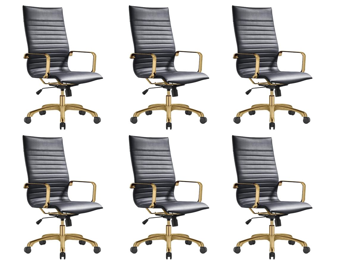 LeisureMod Harris High-Back Task Office Chair - Modern Leather Upholster... - $1,435.90