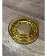 Vintage Amber Clear Glass Ashtray 5&quot; Mid Century Modern Tobacco Products  - $15.57 CAD