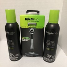 Gillette Labs With Exfoliating Bar Razor &amp; 2 Quick Rinse Shave Foam Kit - $21.49