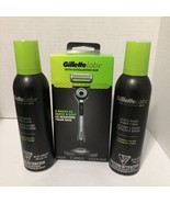 Gillette Labs With Exfoliating Bar Razor &amp; 2 Quick Rinse Shave Foam Kit - £16.79 GBP