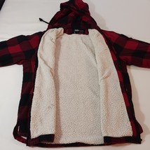 UG Urgent Gear Men's L Red & Black Cotton Blend Flannel Hoodie Full Zip Jacket image 7